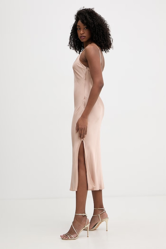 Silvian Heach sukienka bieliźniana z wiskozy RAMET GPP26190VE pomarańczowy ZS26