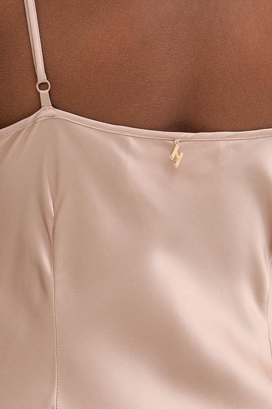 Silvian Heach φόρεμα lingerie με βισκόζη RAMET GPP26190VE πορτοκαλί