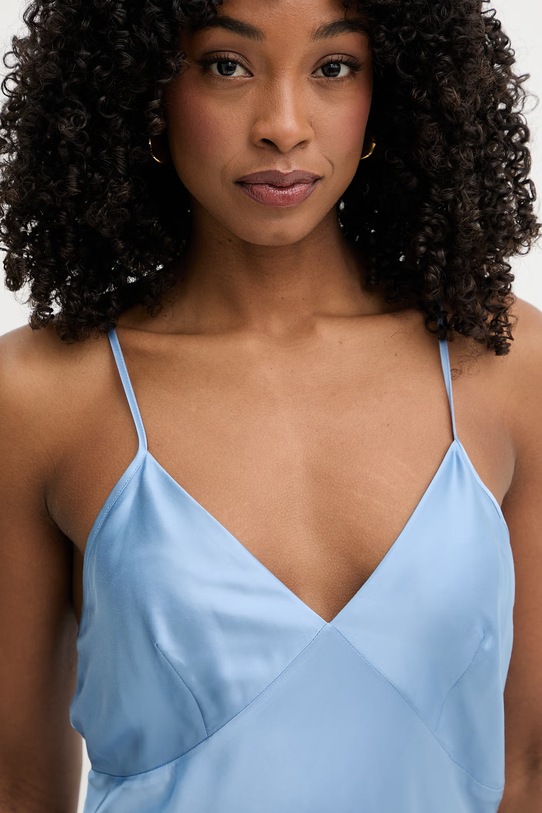 Silvian Heach sukienka bieliźniana z wiskozy RAMET niebieski GPP26190VE