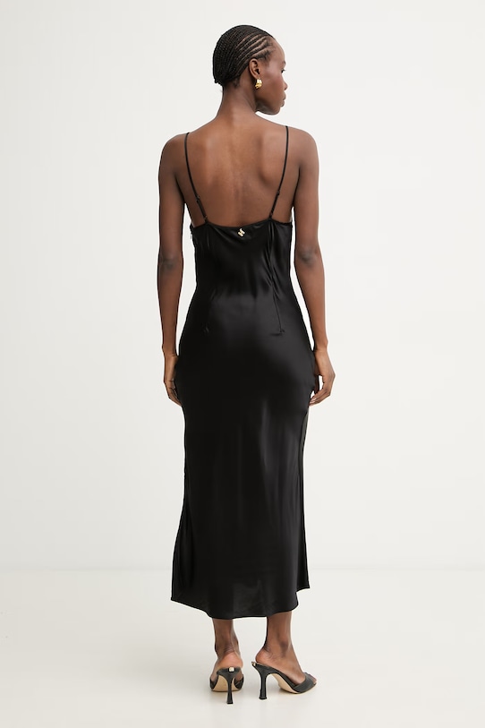 Odzież Silvian Heach sukienka bieliźniana z wiskozy RAMET GPP26190VE czarny