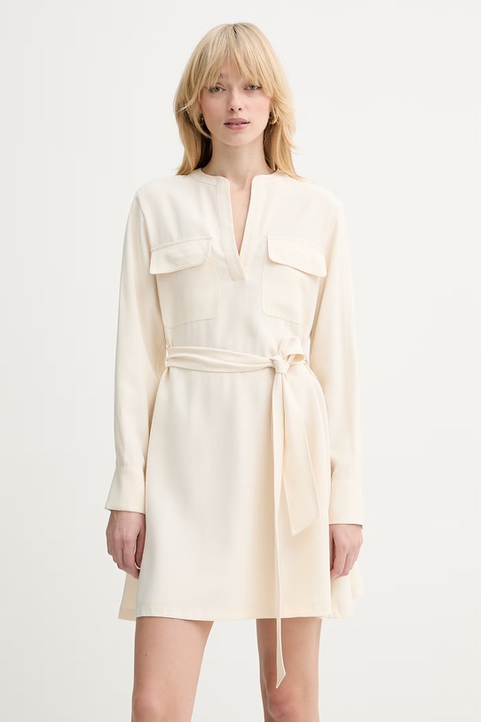 Silvian Heach sukienka POBE casual beżowy GPP26076VE