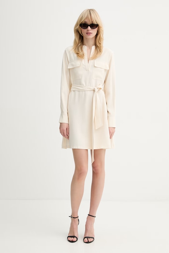 Silvian Heach sukienka POBE GPP26076VE beżowy ZS26