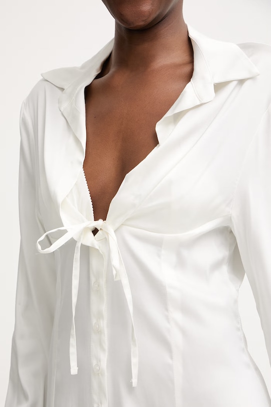 Silvian Heach sukienka z wiskozą SOLLIFO CVP26033VE beżowy