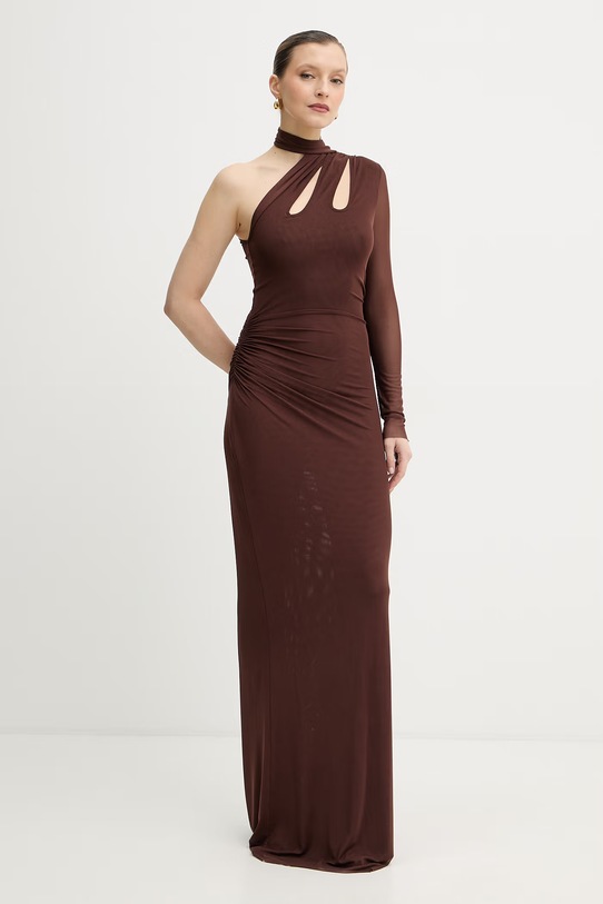 Silvian Heach sukienka RUMPISI CVP26042VE brązowy ZS26