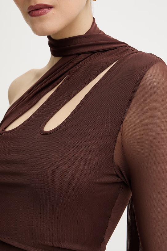 Silvian Heach sukienka RUMPISI CVP26042VE brązowy