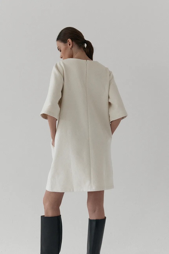 Odzież Muuv. sukienka bawełniana OREE krot.suk.z.kiesz.OREE beżowy