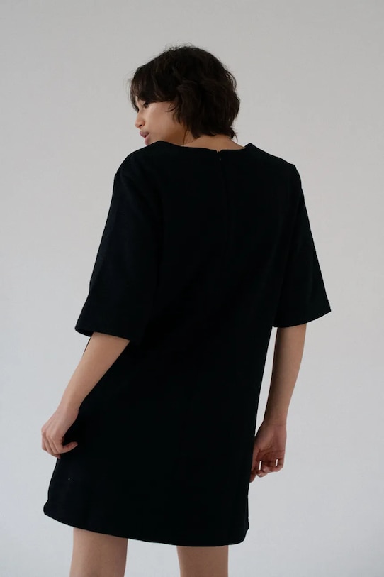 Muuv. sukienka bawełniana OREE krot.suk.z.kiesz.OREE czarny ZS26