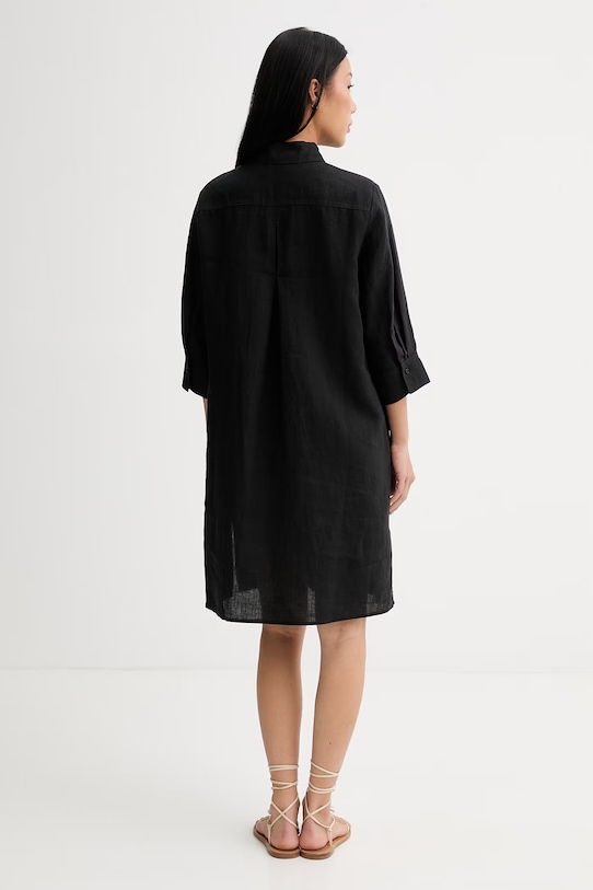 Odzież Marc O'Polo sukienka koszulowa lniana 5000014022 czarny