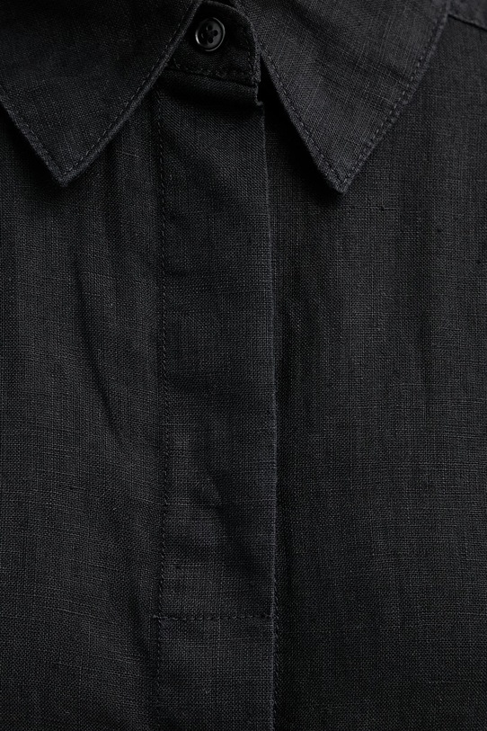 Marc O'Polo sukienka koszulowa lniana 5000014022 czarny