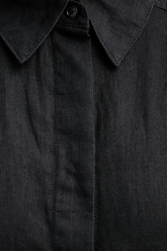 Marc O'Polo sukienka koszulowa lniana 5000014022 czarny