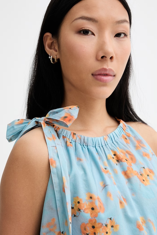 Marc O'Polo sukienka letnia bawełniana niebieski 5000014027