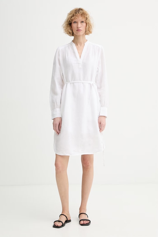 Marc O'Polo sukienka letnia lniana biały 5000014054
