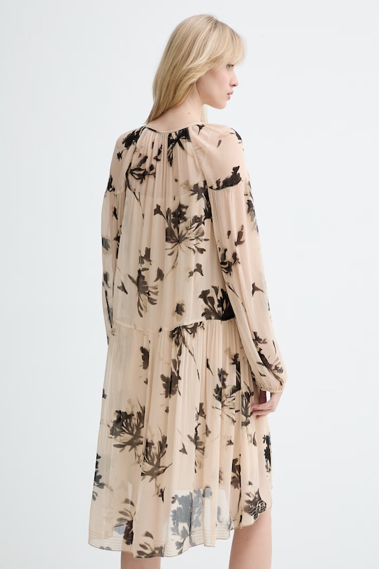 Ρούχα Marc O'Polo φόρεμα babydoll με βισκόζη 5000014062 μπεζ