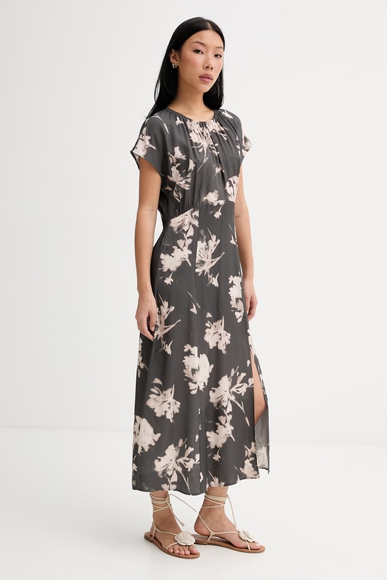 Marc O'Polo sukienka rozkloszowana z wiskozy 5000014075 szary ZS26