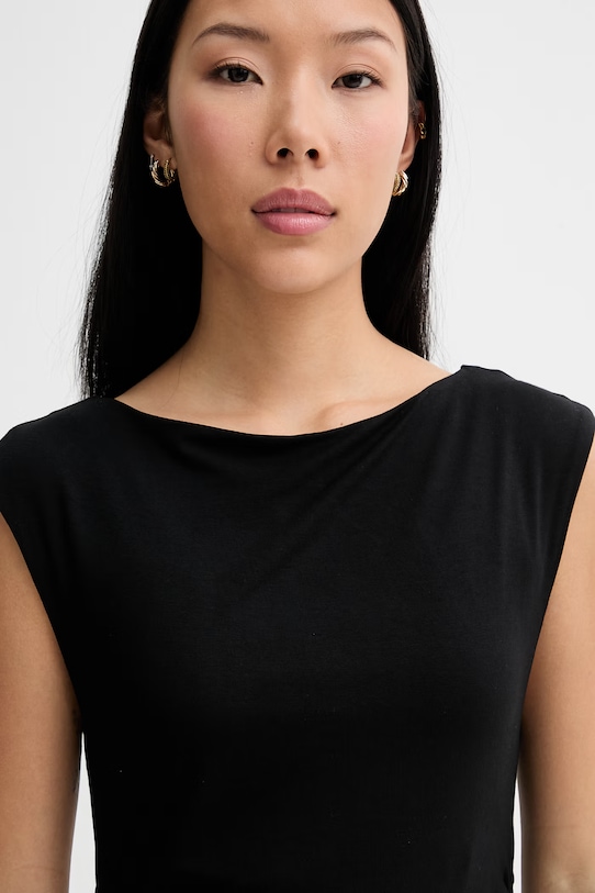 Marc O'Polo φόρεμα με βισκόζη μαύρο 5000014100