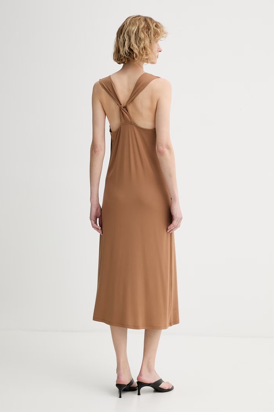 Odzież Marc O'Polo sukienka letnia z wiskozy 5000014132 brązowy