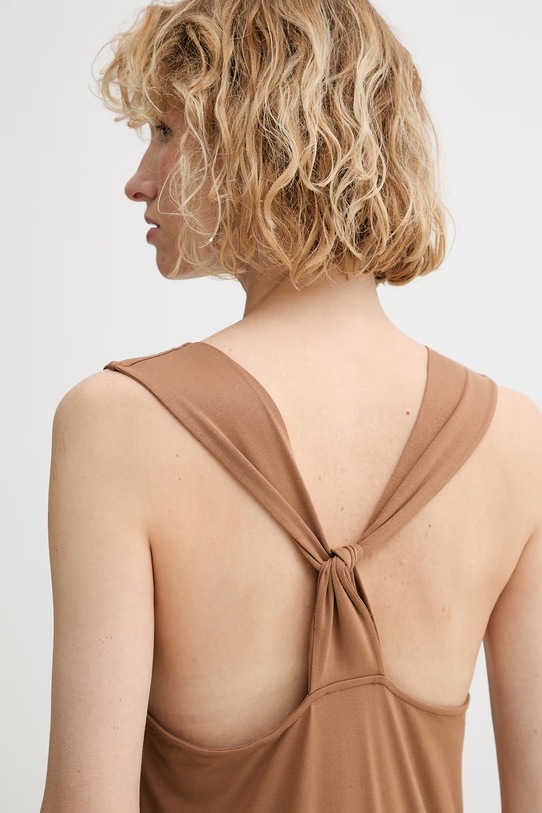 Marc O'Polo sukienka letnia z wiskozy 5000014132 brązowy