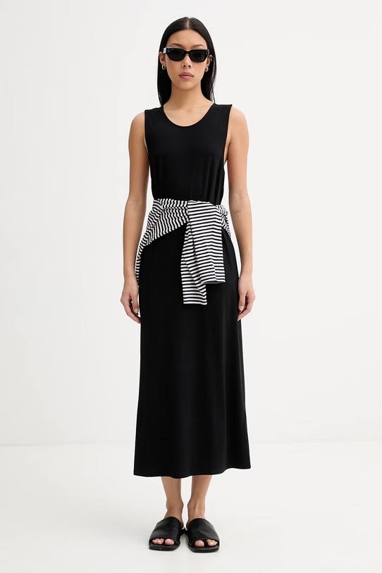 Marc O'Polo letné šaty z viskózy 5000014132 čierna ZS26