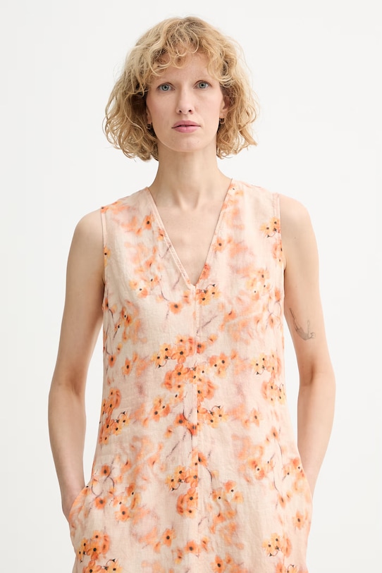 Marc O'Polo rochie de vară din in portocaliu 5000014995