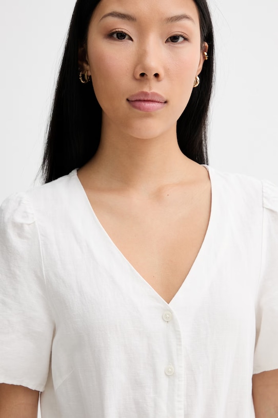 Marc O'Polo sukienka letnia z lnem beżowy 5000009981