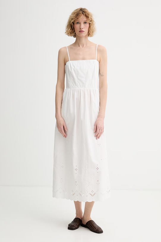 Marc O'Polo sukienka bawełniana biały 5000010189