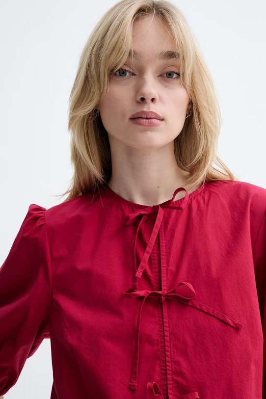 Marc O'Polo rozšířené šaty bavlněné červená 5000010260