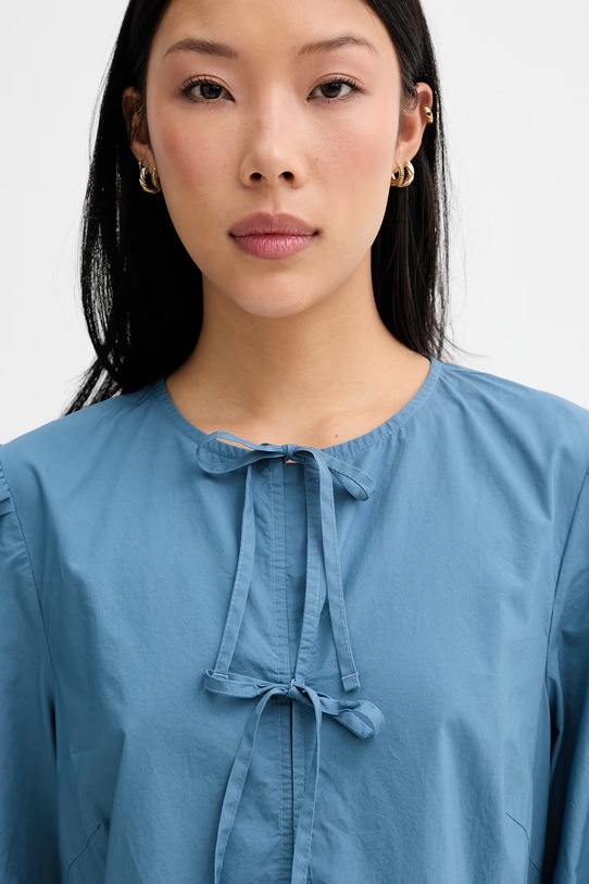 Marc O'Polo rochie evazată din bumbac albastru 5000010260