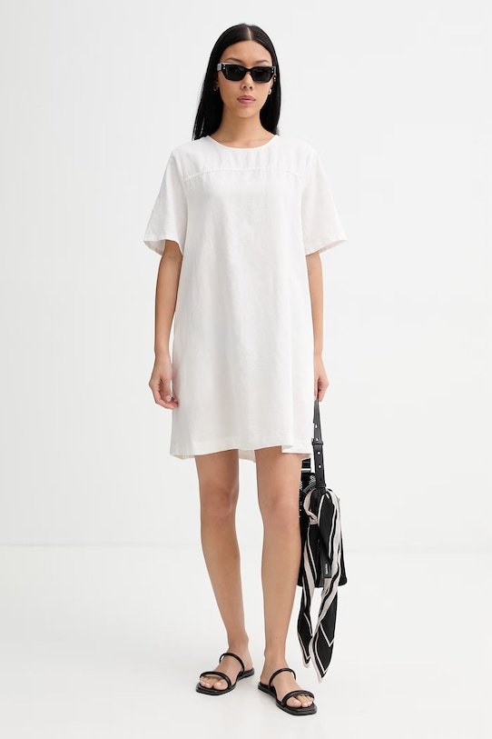 Marc O'Polo vestito d'estate con lino 5000010265 beige ZS26