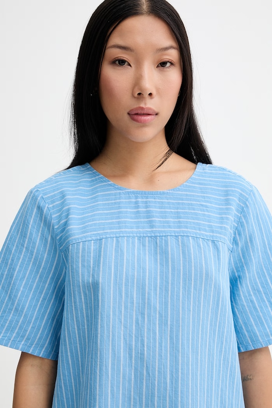 Marc O'Polo šaty s ľanom modrá 5000010551