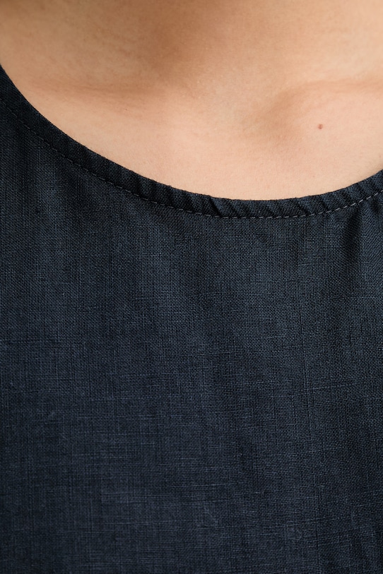 Marc O'Polo šaty ľanové 5000014183 tmavomodrá