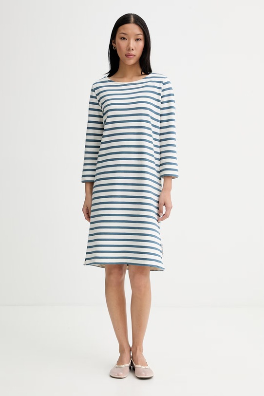 Marc O'Polo sukienka bawełniana turkusowy 5000014189