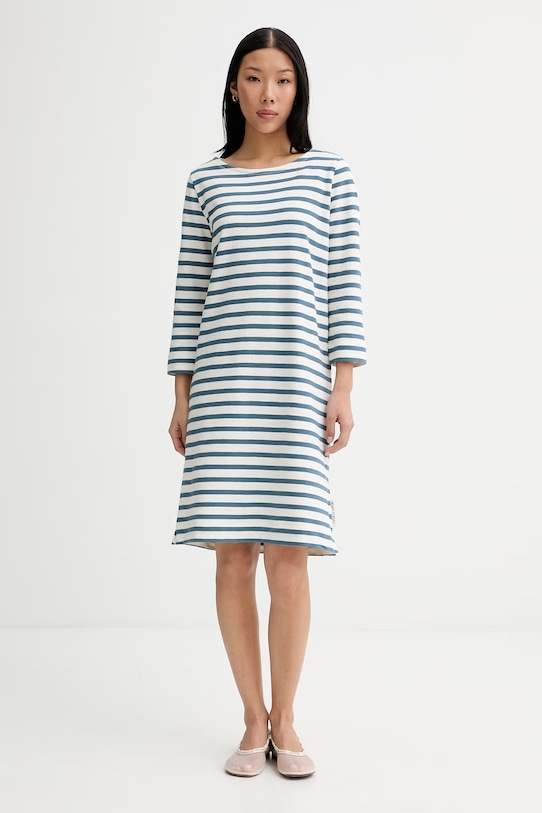 Marc O'Polo sukienka bawełniana turkusowy 5000014189