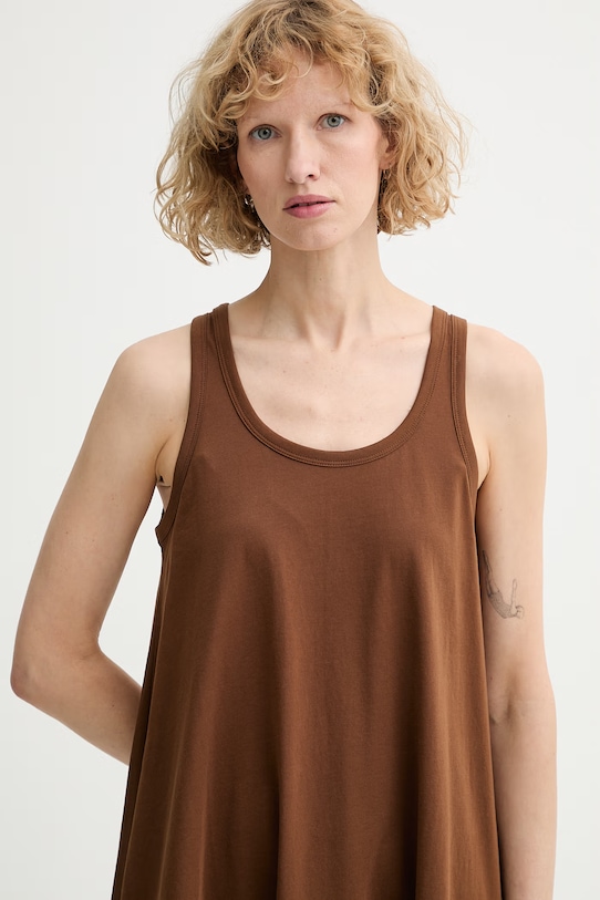 Marc O'Polo Φόρεμα βαμβακερό καφέ 5000010188