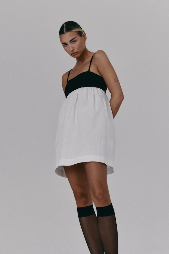 Muuv. ruha pamut DIJOU sukienka.krotka.DIJOU fehér ZS26