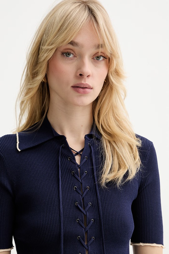 Silvian Heach bluzka TALOR granatowy GPP26173MA