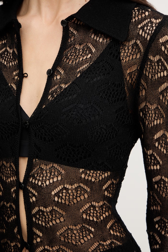 Silvian Heach kardigan DIPONDI CVP26006CD czarny