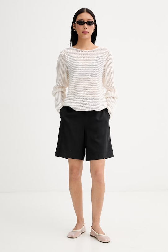 Marc O'Polo sweter damski z lnem 5000014141 beżowy ZS26