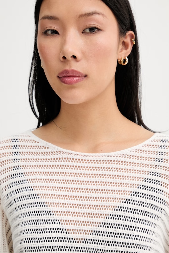 Marc O'Polo sweter damski z lnem beżowy 5000014141