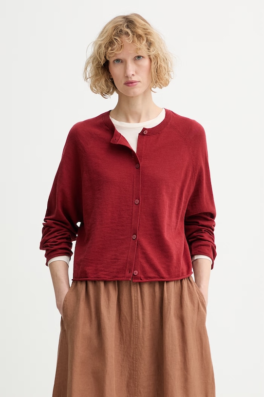 Marc O'Polo kardigan dámský s bavlnou červená 5000014142