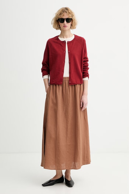 Marc O'Polo kardigan damski z bawełną 5000014142 czerwony ZS26