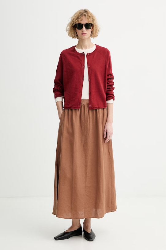 Marc O'Polo kardigan dámský s bavlnou 5000014142 červená ZS26