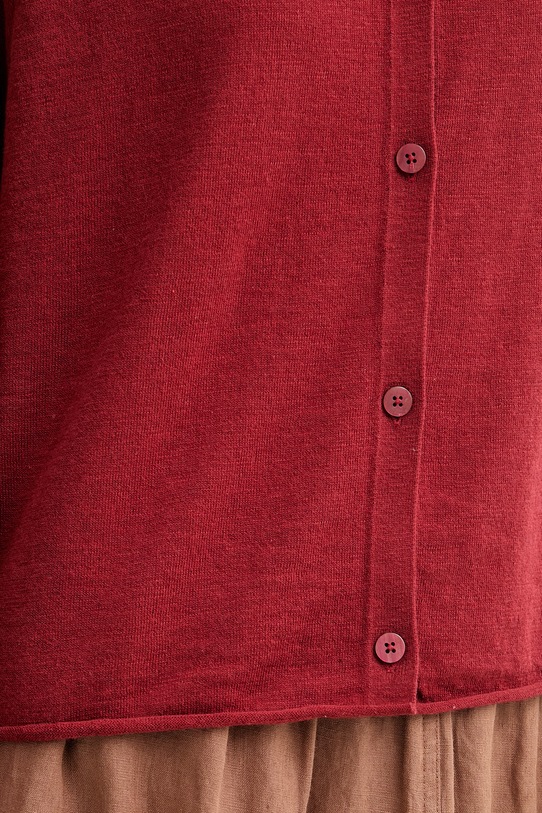 Marc O'Polo kardigan damski z bawełną 5000014142 czerwony