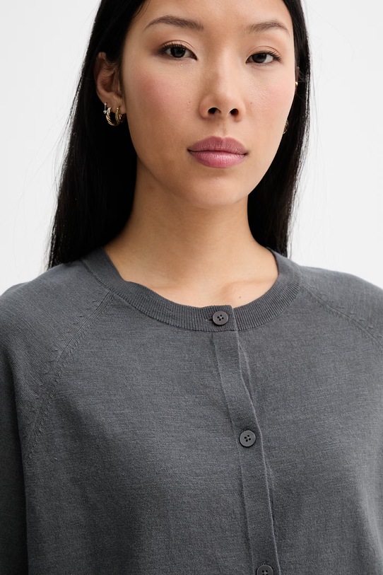 Marc O'Polo ζακέτα Γυναικεία με βαμβάκι γκρί 5000014142