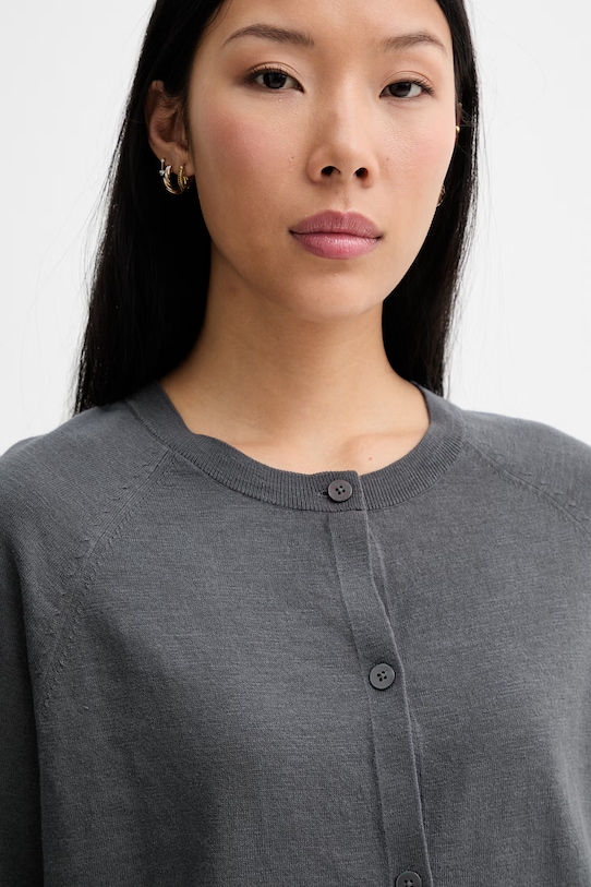 Marc O'Polo ζακέτα Γυναικεία με βαμβάκι γκρί 5000014142