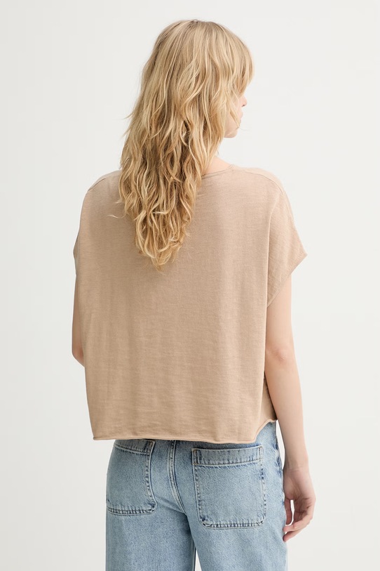 Одяг Marc O'Polo топ жіночий з льоном 5000014147 бежевий