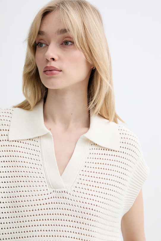 Marc O'Polo kamizelka damska bawełniana beżowy 5000010015