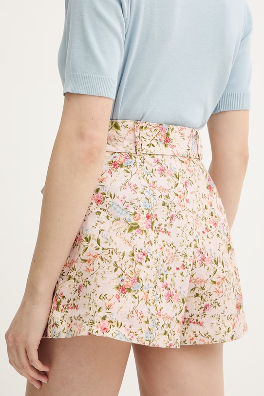 Дрехи Ленен къс панталон Silvian Heach ALIMO GPP26364SH розов