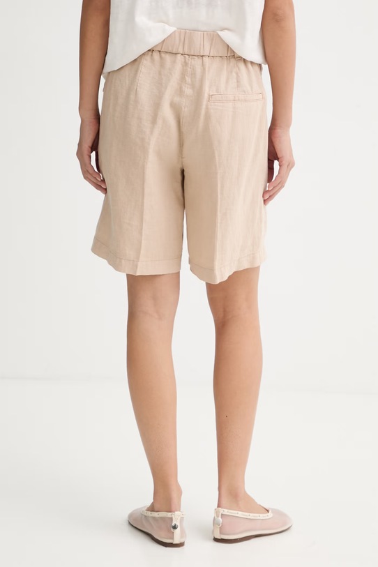 Ρούχα Marc O'Polo σορτς γυναικεία λινά 5000014006 μπεζ