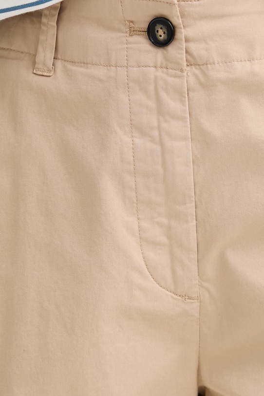 Marc O'Polo Szorty damskie bawełniane z elastanem beżowy 5000014024