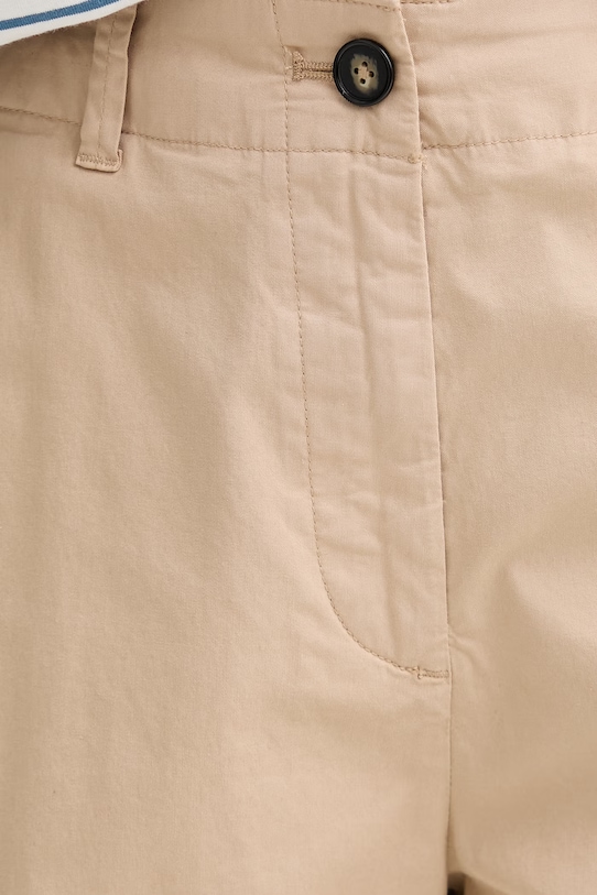 Marc O'Polo Szorty damskie bawełniane z elastanem beżowy 5000014024